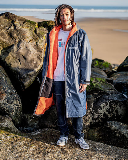  Dryrobe Advance Long Sleeve Dark Grey / Orange