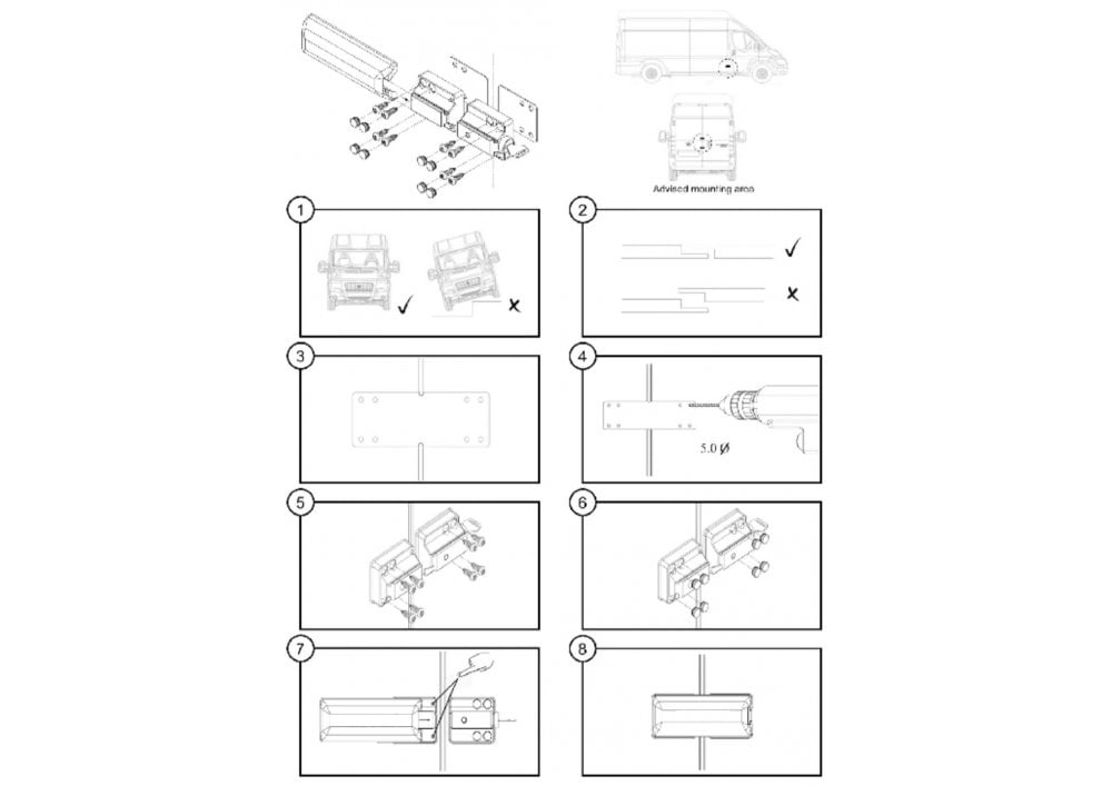  Milenco Slide Van Door Locks - Black