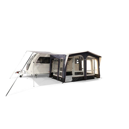  Vango Riviera Air Awning 390 Elements TC Package With Free Tall Annex Elements TC - Riviera, Caravan Awning Side Canopy And CP225 - Breathable Fitted Carpet - Riviera 390