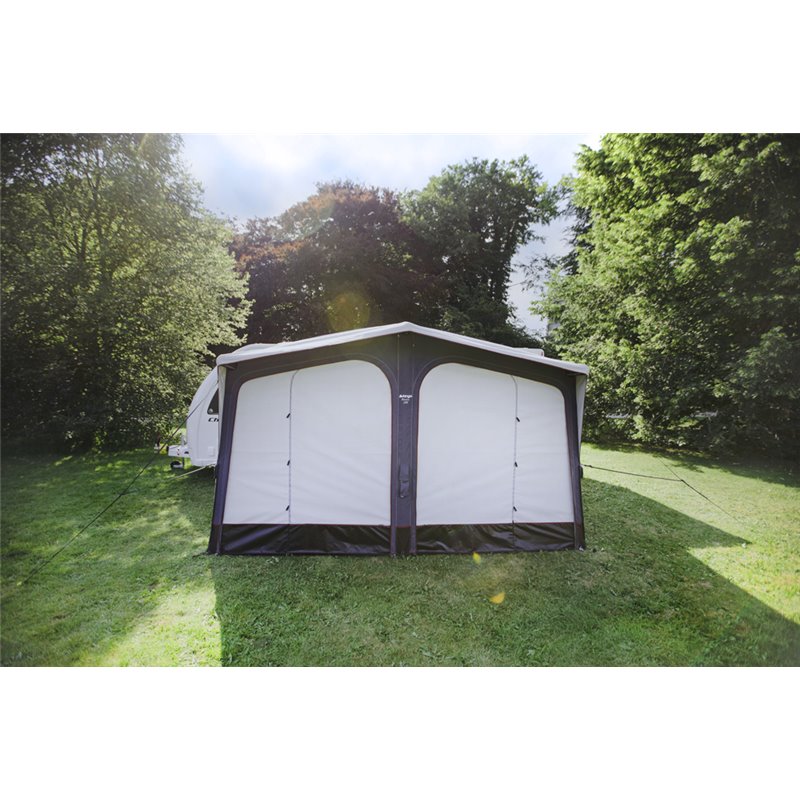  Vango Riviera Air Awning 390 Elements TC Package With Free Tall Annex Elements TC - Riviera, Caravan Awning Side Canopy And CP225 - Breathable Fitted Carpet - Riviera 390