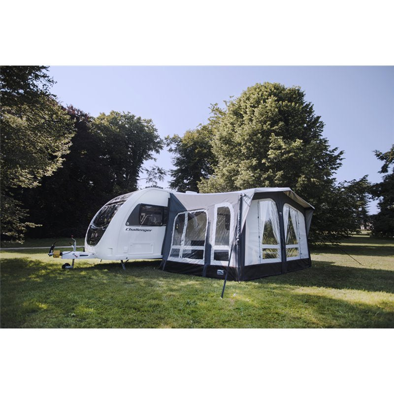  Vango Riviera Air Awning 390 Elements TC Package With Free Tall Annex Elements TC - Riviera, Caravan Awning Side Canopy And CP225 - Breathable Fitted Carpet - Riviera 390