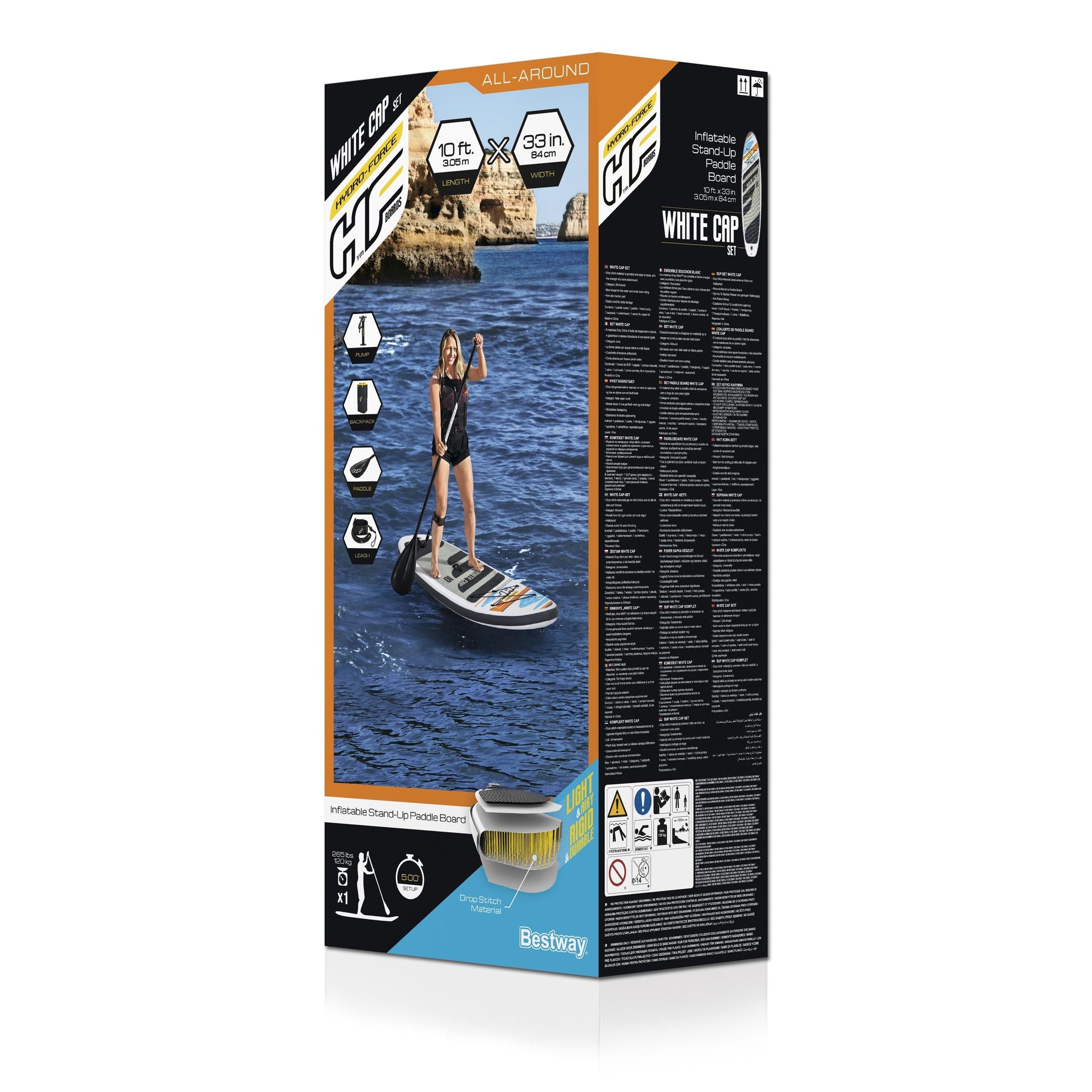 Bestway Hydro Force White Cap 10ft Stand Up Paddle Board